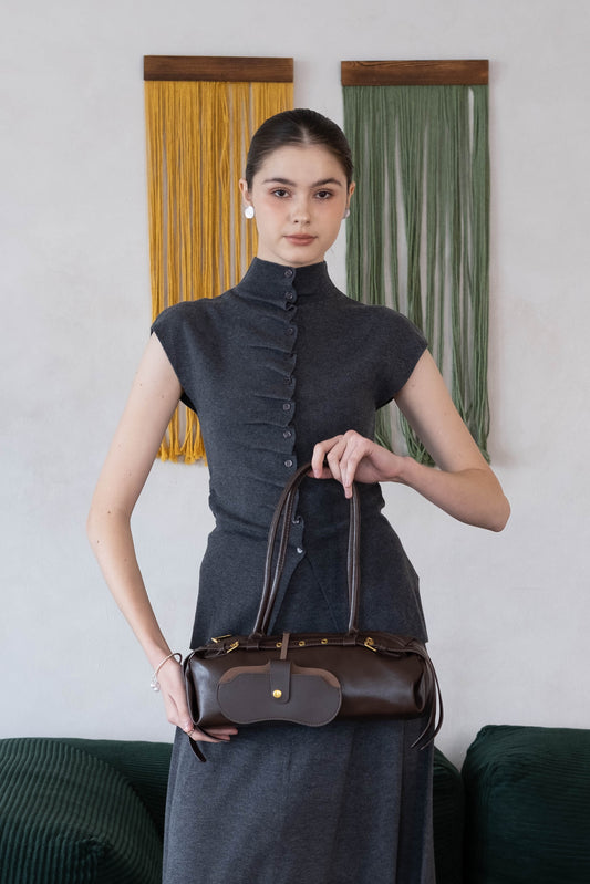 Aurora Classic Dome Bag- Dark Coffee