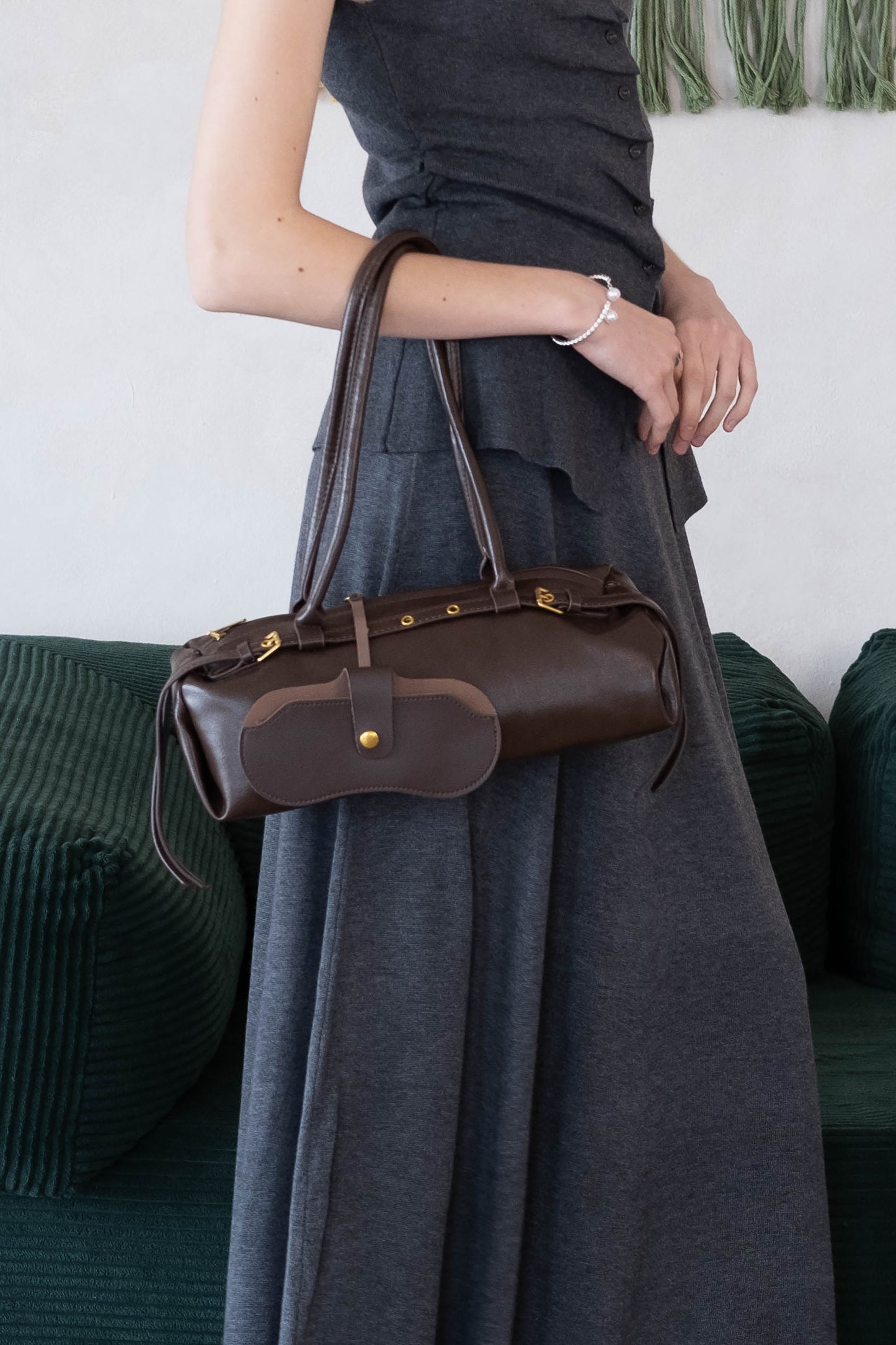 Aurora Classic Dome Bag- Dark Coffee