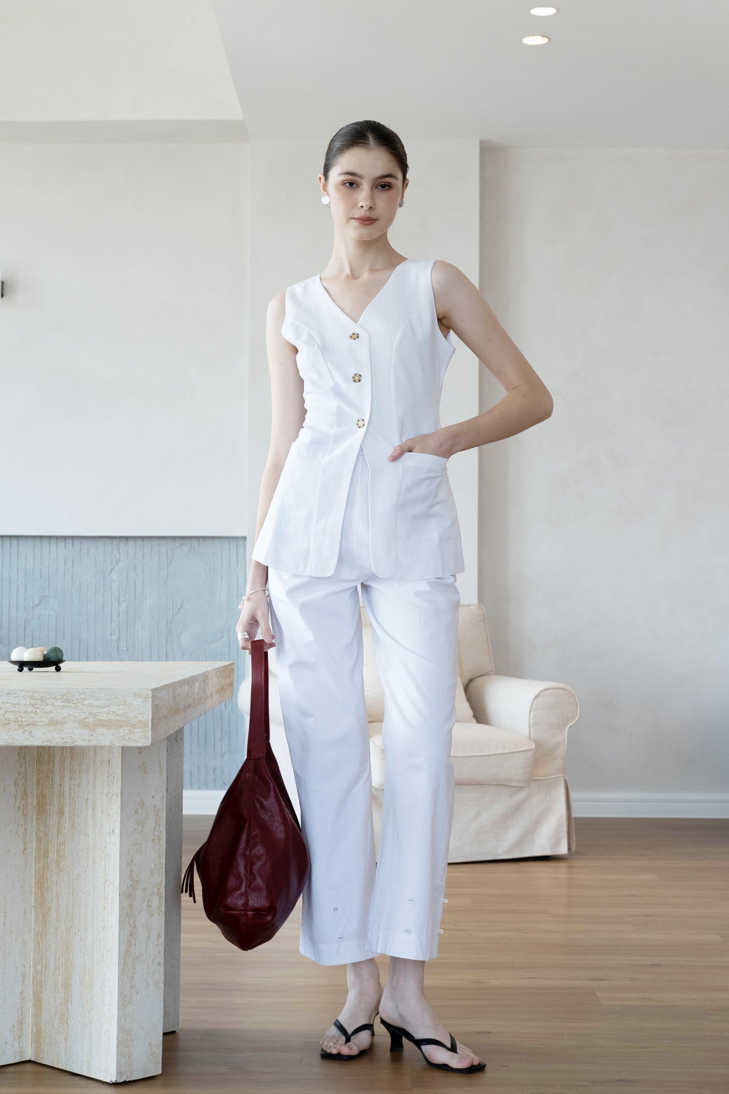 Timeless Soft Carryall Tote - Wine Red