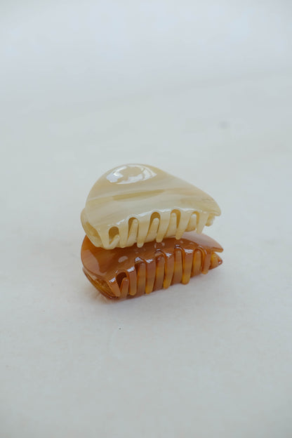 French Gripper Clip Latte Color