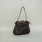 French Nylon Cloud Pleated Shoulder Bag in Coffee