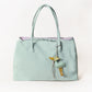 Classic Flow Tote - Mint Green + Pink (With Charm)