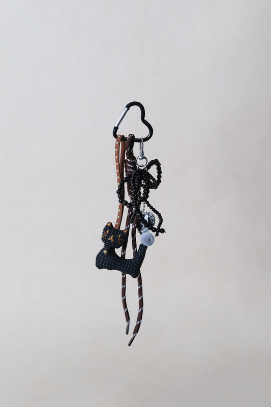 Ribbon Charm - Black Cat
