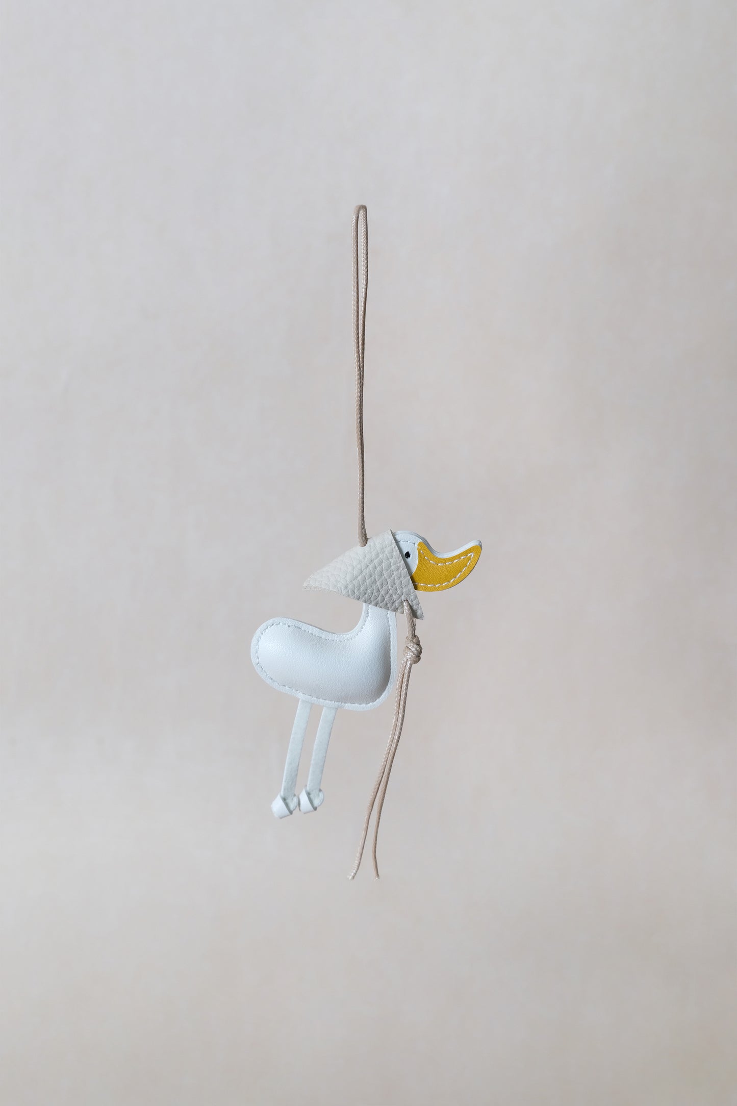 Lucky Duck Charm – White Duck, Ivory Hat
