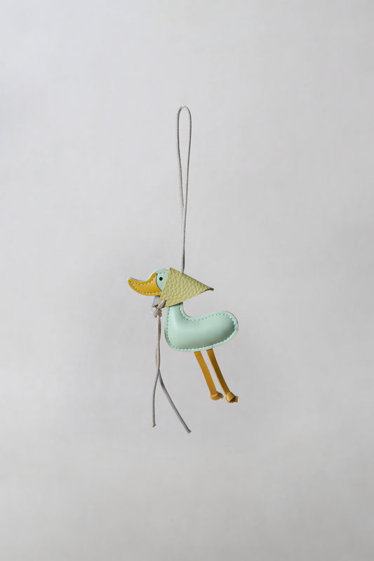 Lucky Duck Charm – Green Duck, Yellow Hat