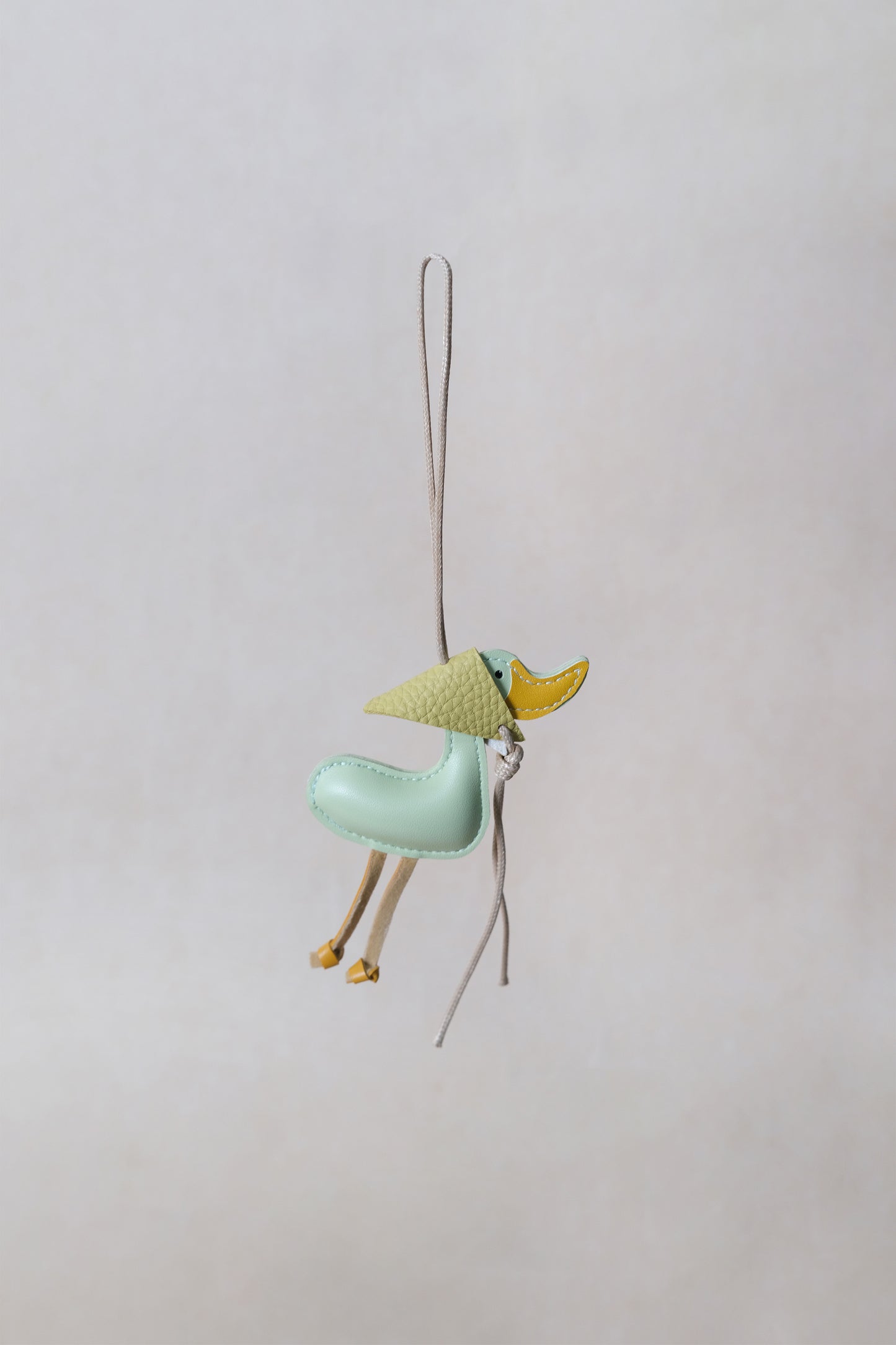 Lucky Duck Charm – Green Duck, Yellow Hat