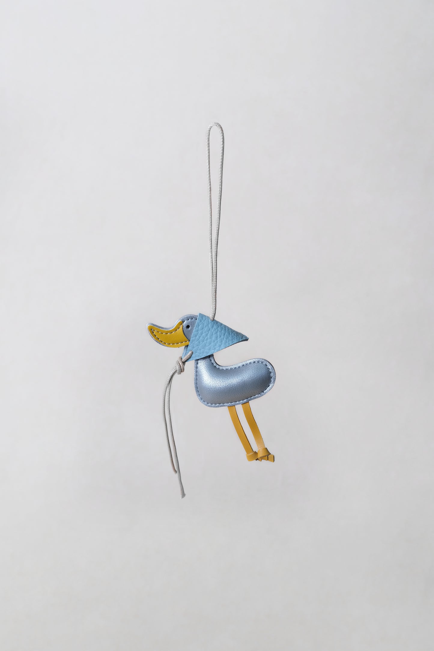 Lucky Duck Charm – Silver Duck, Blue Hat