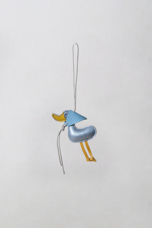 Lucky Duck Charm – Silver Duck, Blue Hat