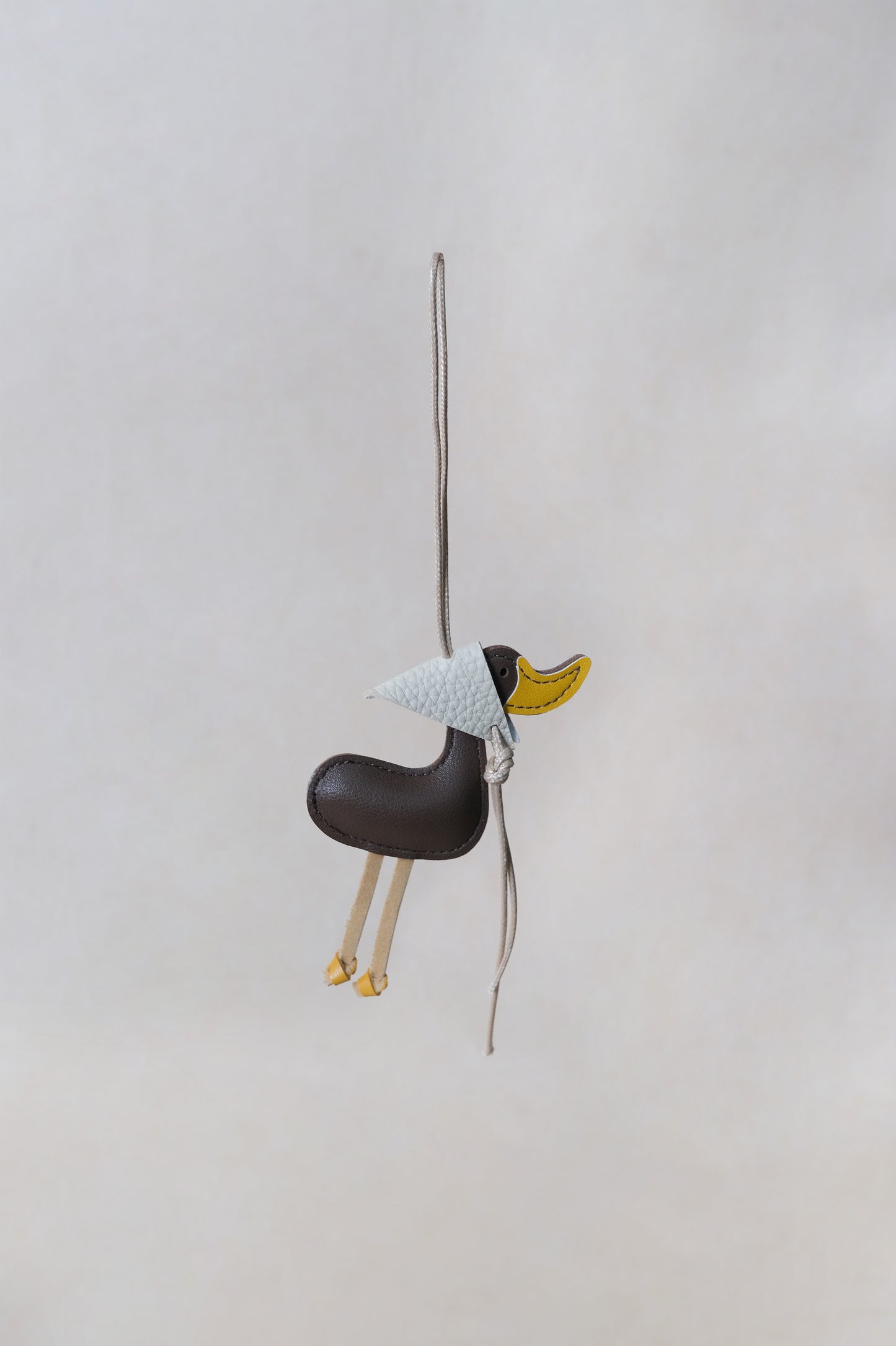 Lucky Duck Charm – Coffee Duck, Ivory Hat