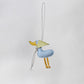 Lucky Duck Charm – Denim Duck, Yellow Hat