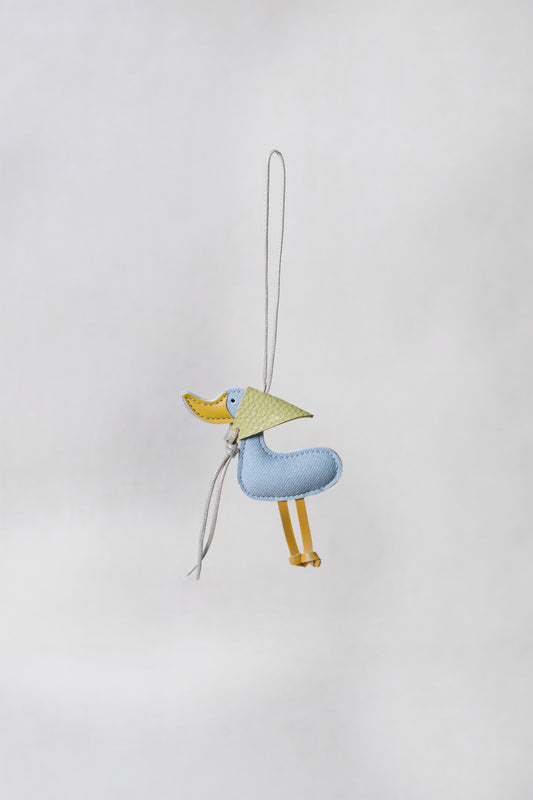 Lucky Duck Charm – Denim Duck, Yellow Hat
