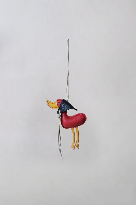 Lucky Duck Charm – Red Duck, Black Hat