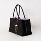 Classic Flow Tote - Coffee + Pink (With Charm)