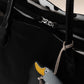 Classic Flow Vegan Leather Tote - Black + Polkadots (With Charm)