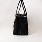 Classic Flow Vegan Leather Tote - Black + Polkadots (With Charm)