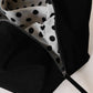Classic Flow Vegan Leather Tote - Black + Polkadots (With Charm)