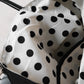 Classic Flow Vegan Leather Tote - Black + Polkadots (With Charm)