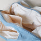 Classic Flow Tote - Baby Blue + Cream White (With Charm)