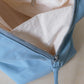 Classic Flow Tote - Baby Blue + Cream White (With Charm)