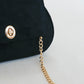 French Velvet Matte Gold Buckle Retro Handmade Twist Handbag