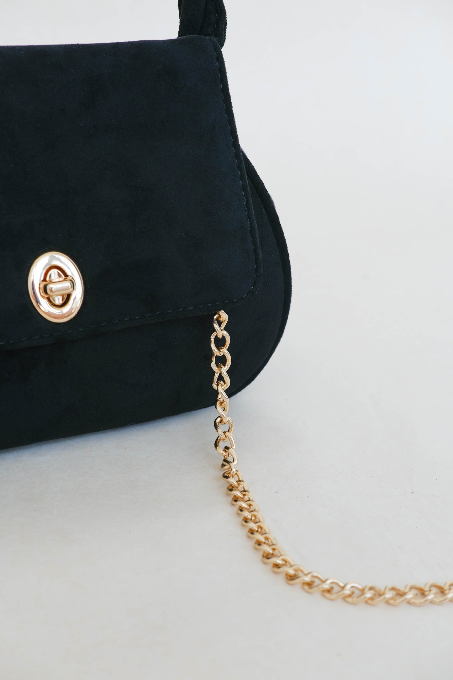 French velvet matte gold buckle retro handmade twist handbag