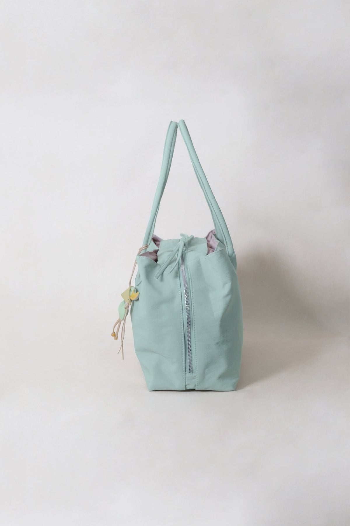 Classic Flow Tote - Mint Green + Pink (With Charm)