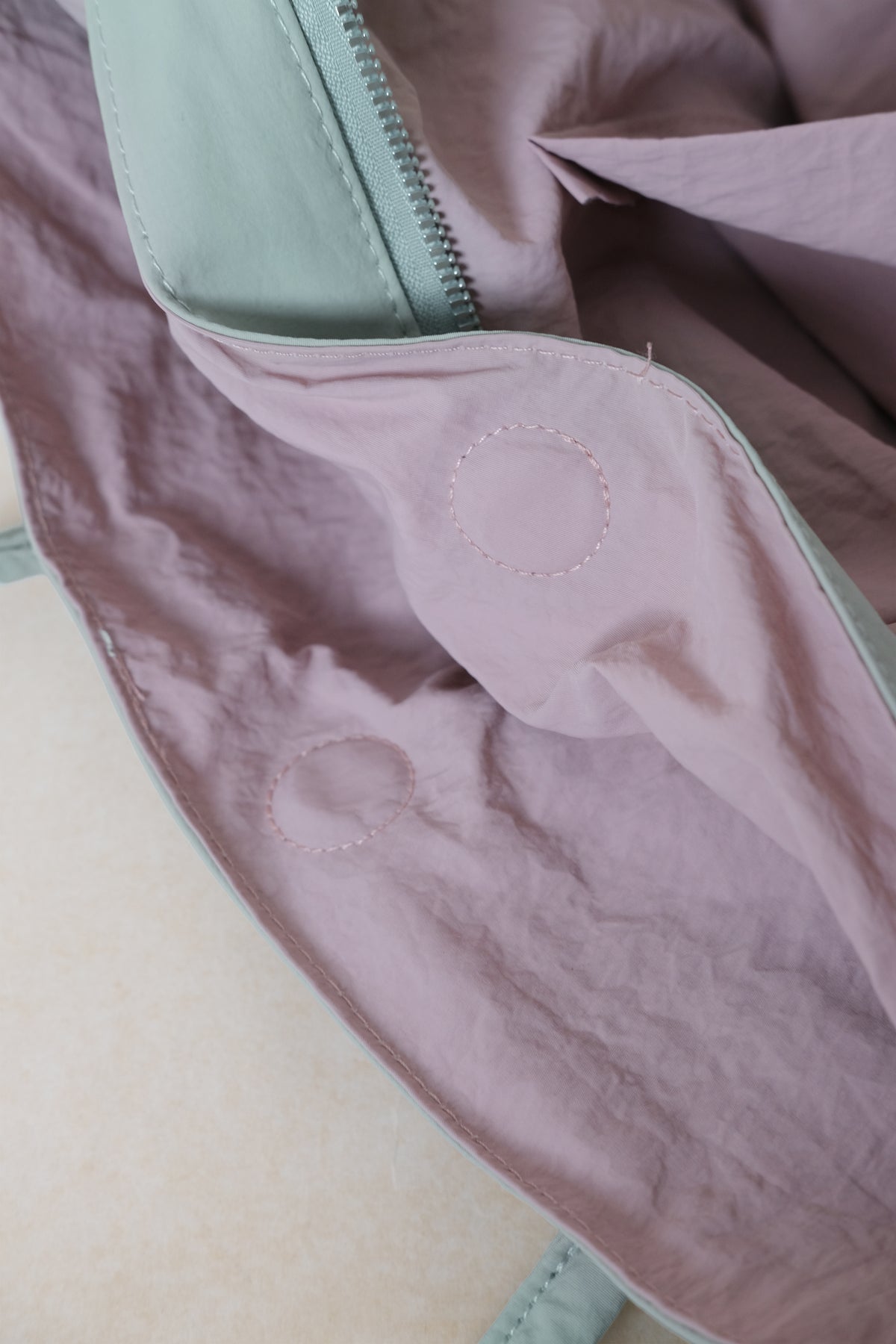 Classic Flow Tote - Mint Green + Pink (With Charm)