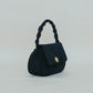 French Velvet Matte Gold Buckle Retro Handmade Twist Handbag