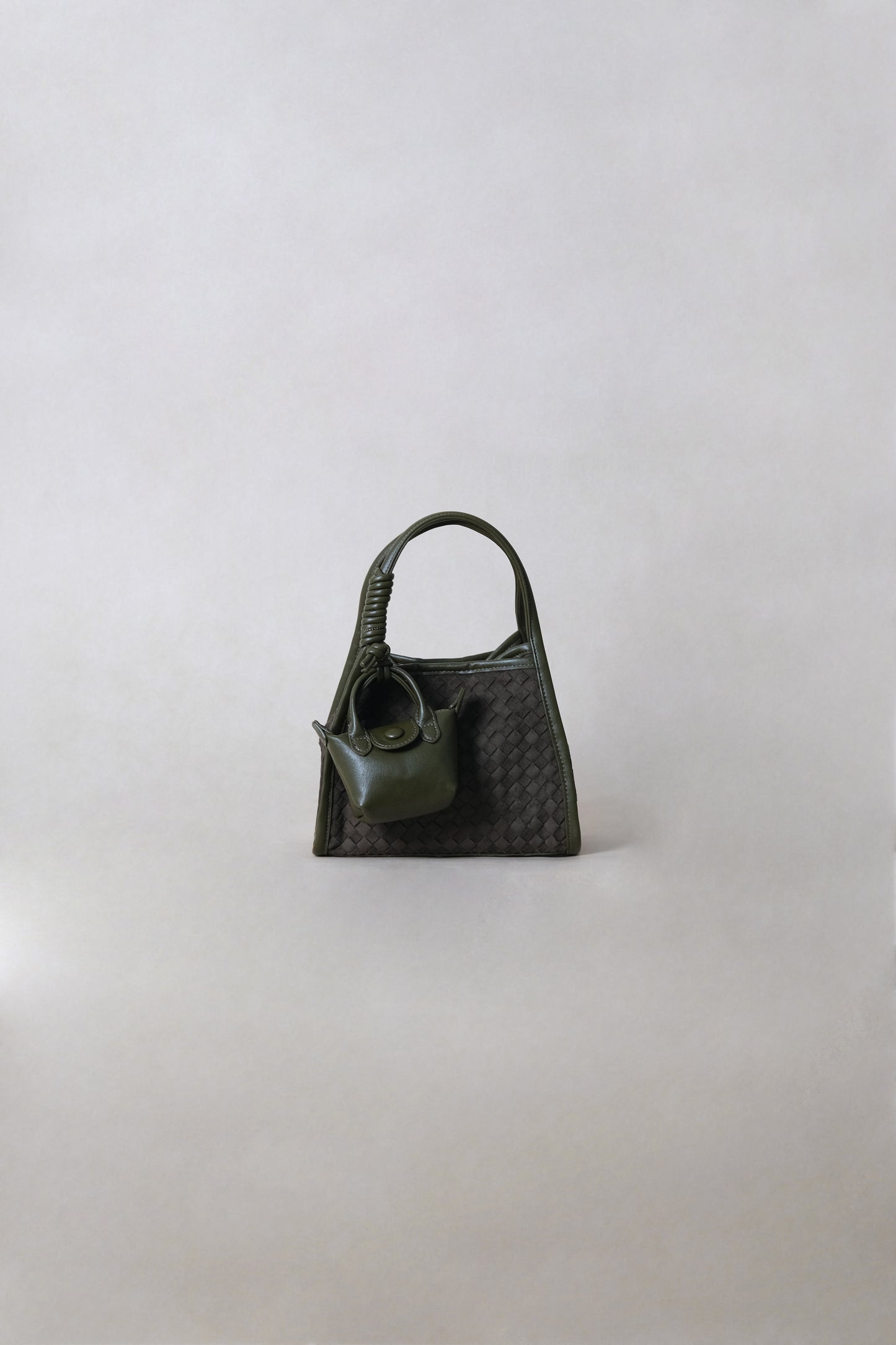 Artisan Grace Basket Bag - Olive Green