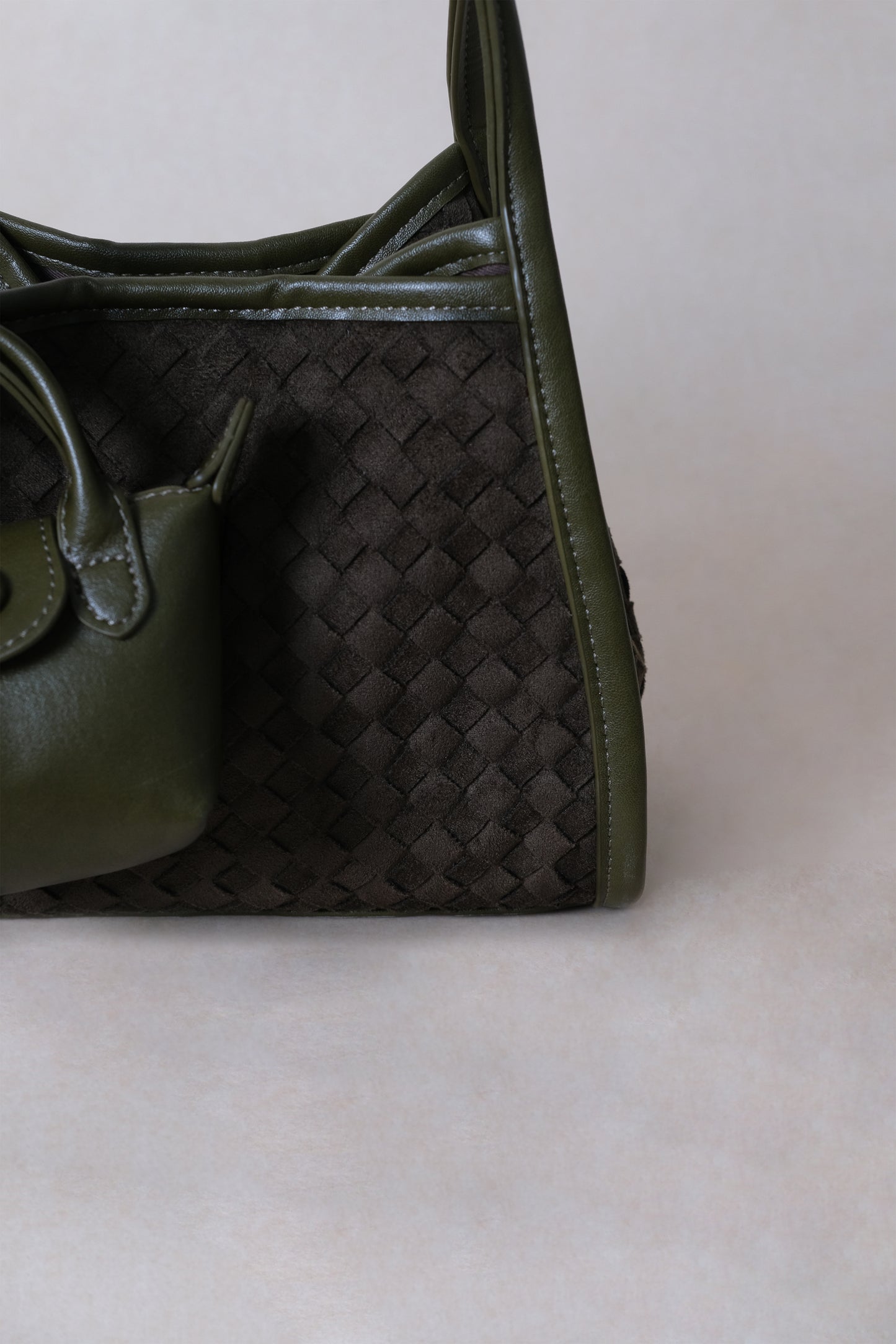 Artisan Grace Basket Bag - Olive Green