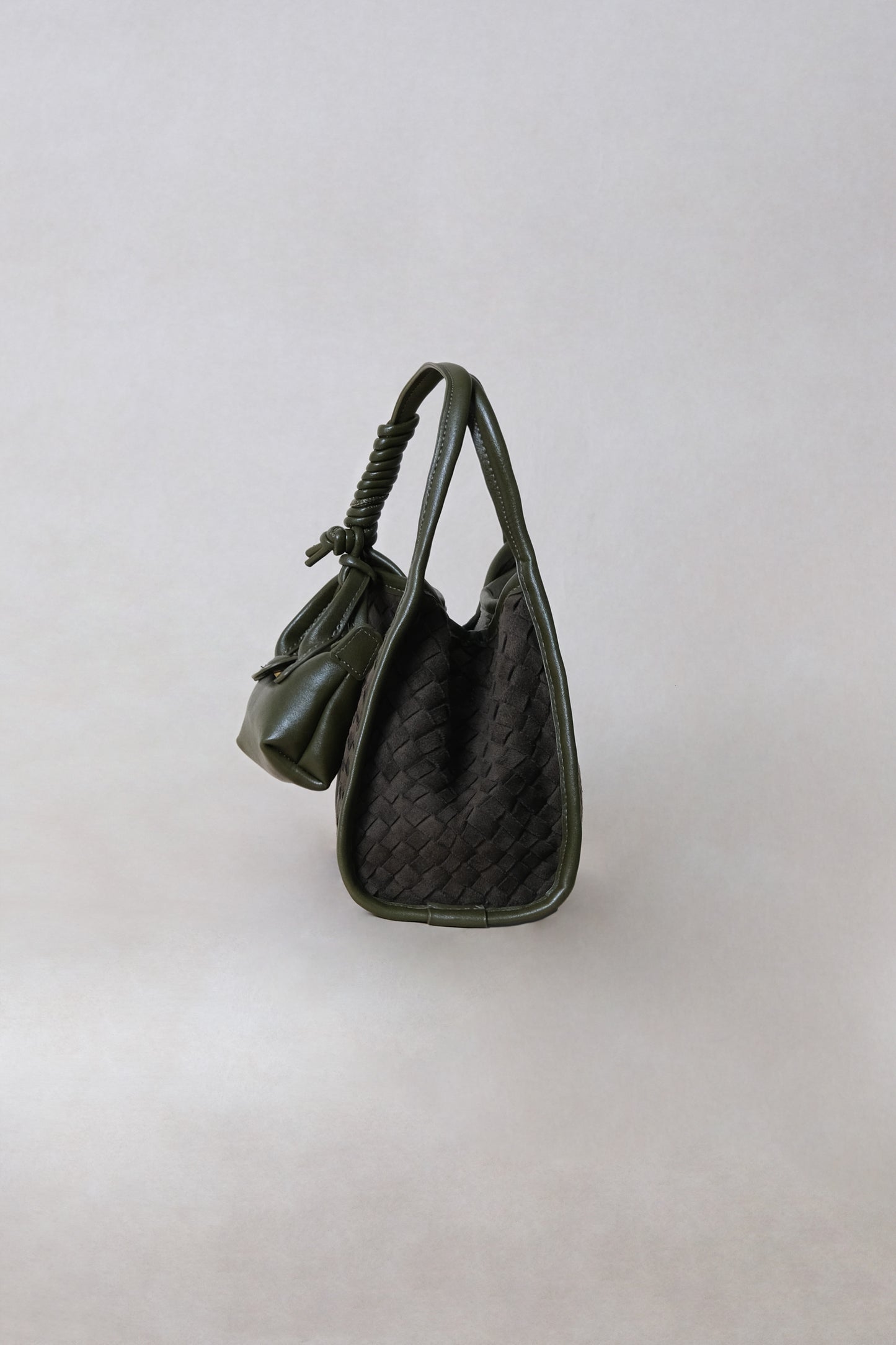 Artisan Grace Basket Bag - Olive Green