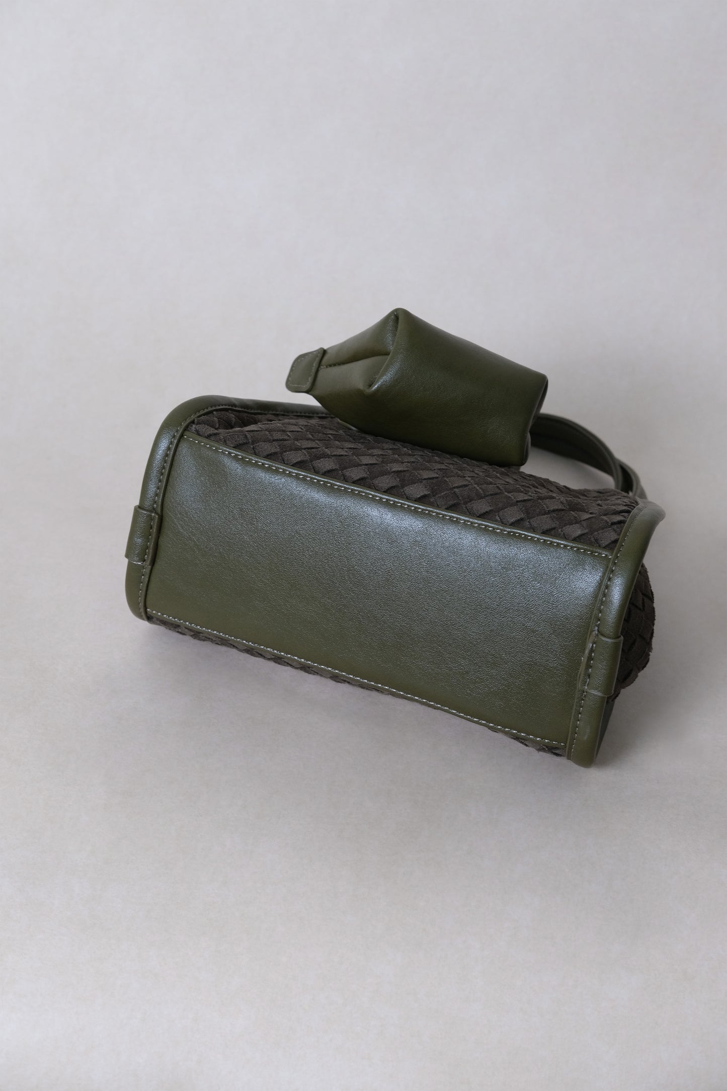 Artisan Grace Basket Bag - Olive Green