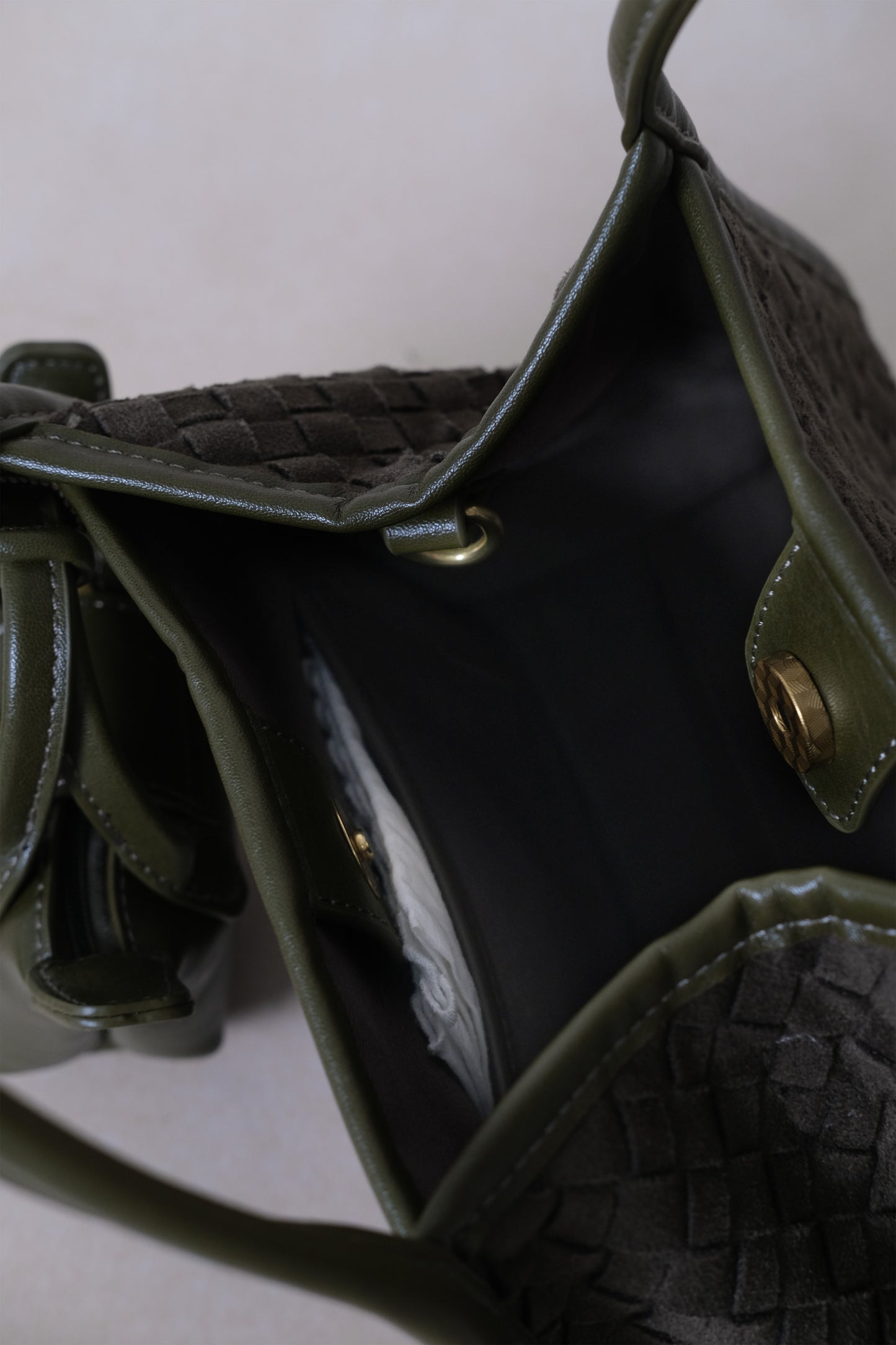 Artisan Grace Basket Bag - Olive Green