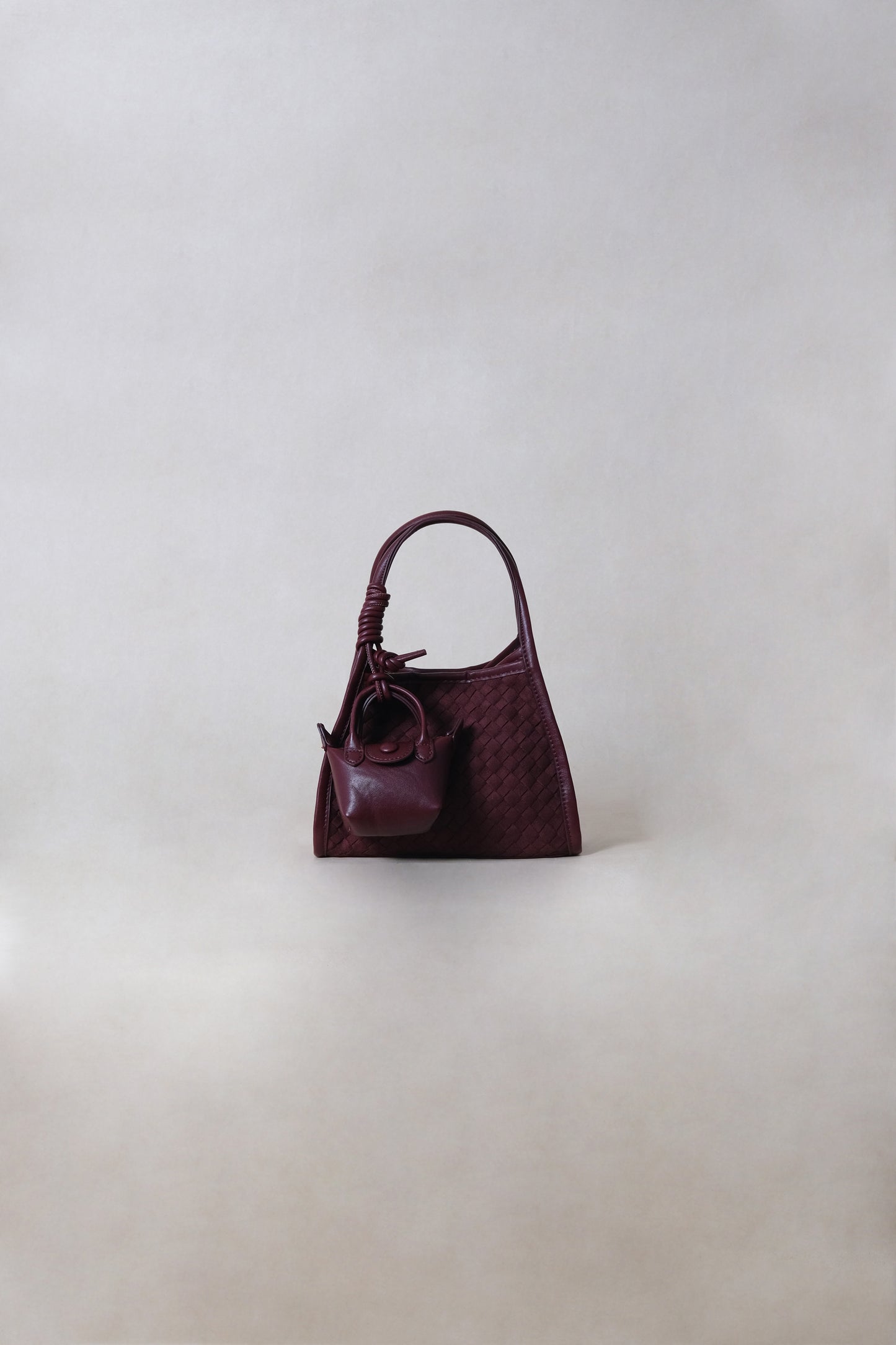 Artisan Grace Basket Bag - Wine Red
