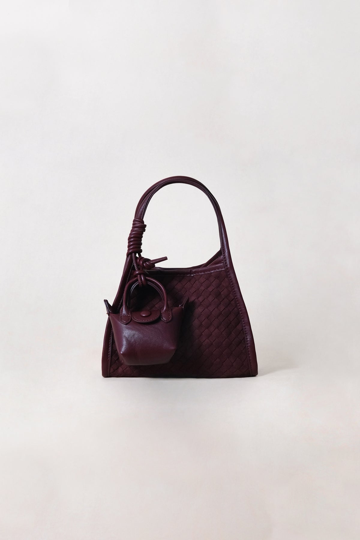 Artisan Grace Basket Bag - Wine Red