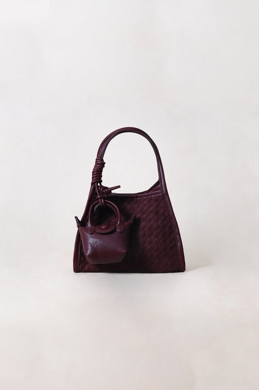 Artisan Grace Basket Bag - Wine Red