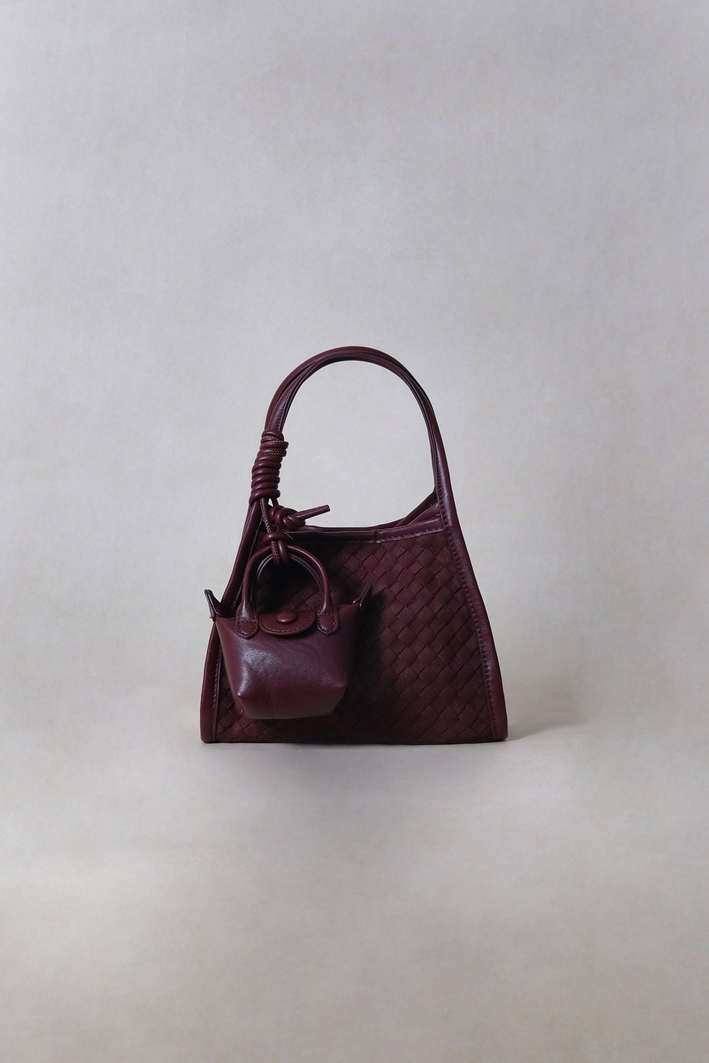 Artisan Grace Basket Bag - Wine Red