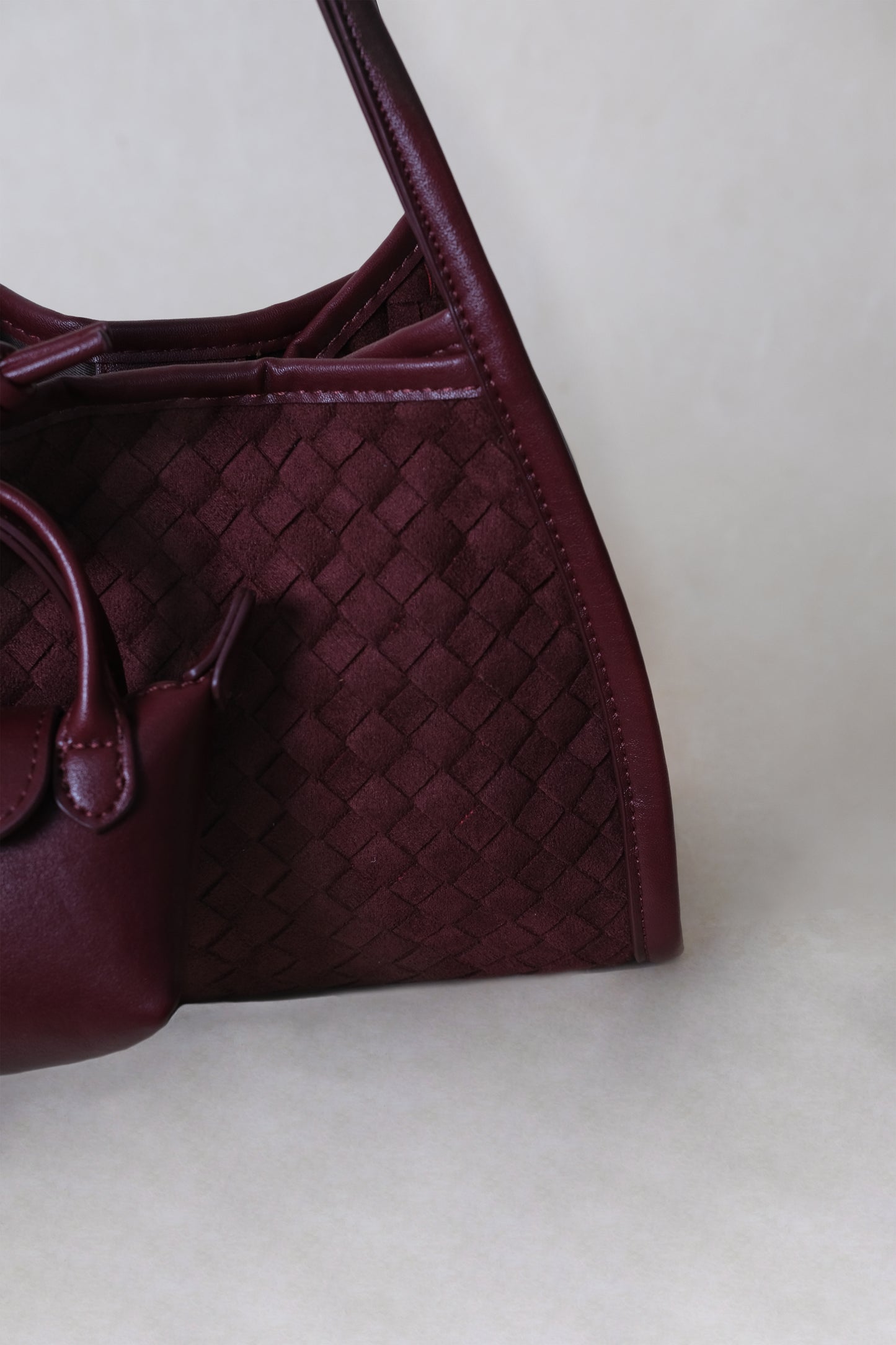 Artisan Grace Basket Bag - Wine Red