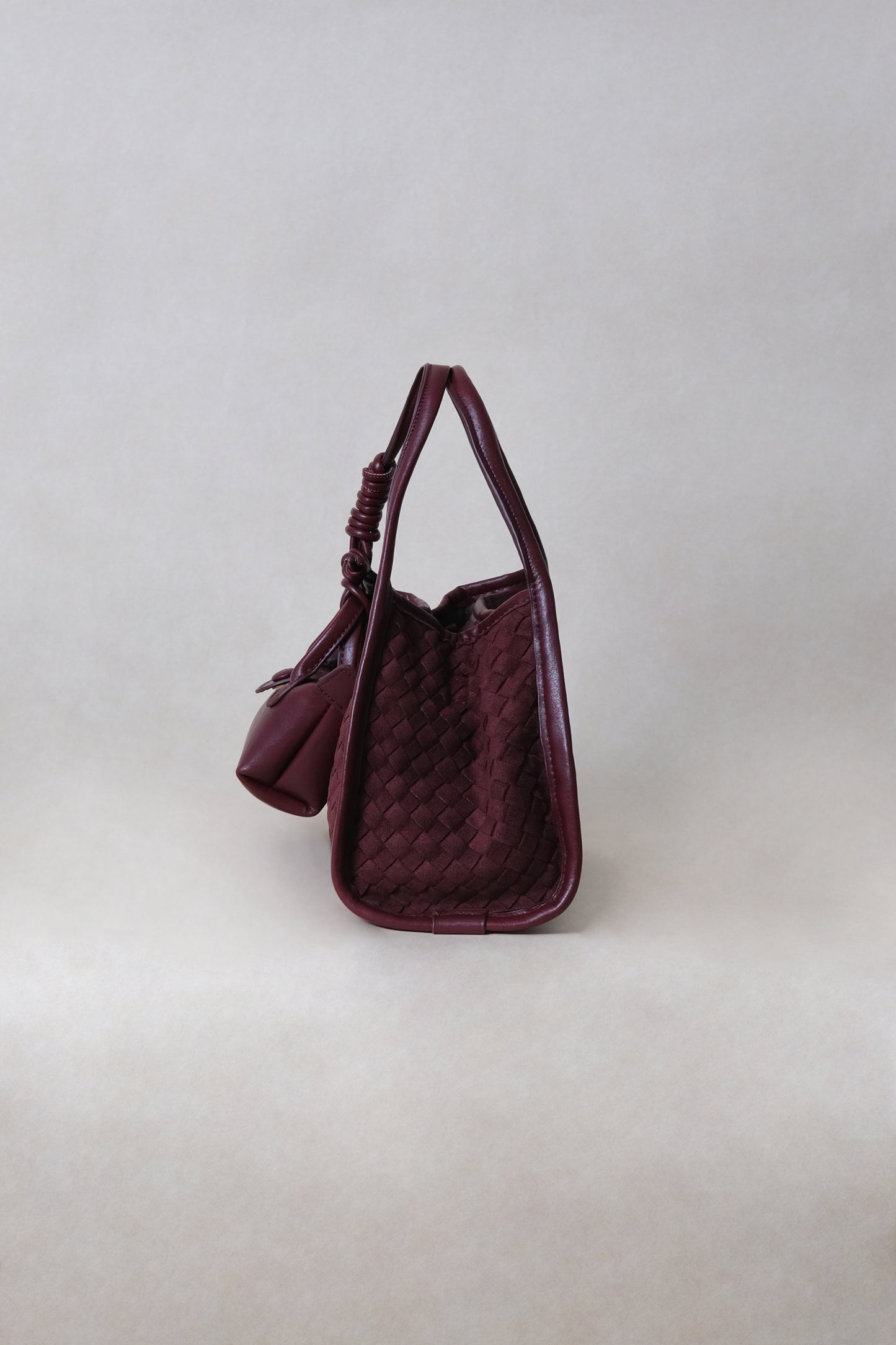 Artisan Grace Basket Bag - Wine Red