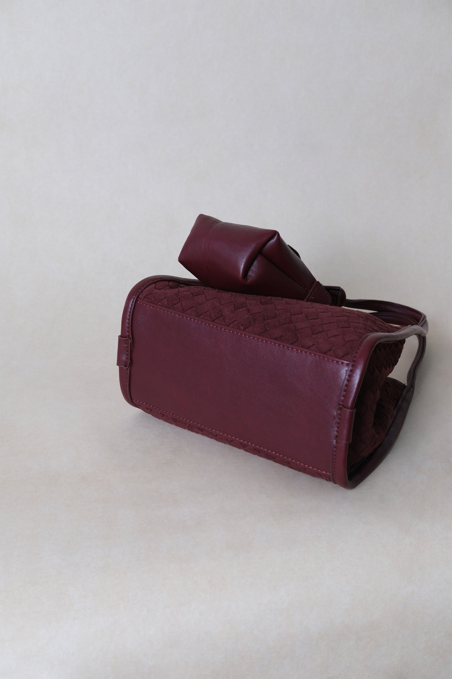 Artisan Grace Basket Bag - Wine Red