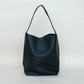 Pebbled Texture Soft Leather Simple Shoulder Bag in Classic Black