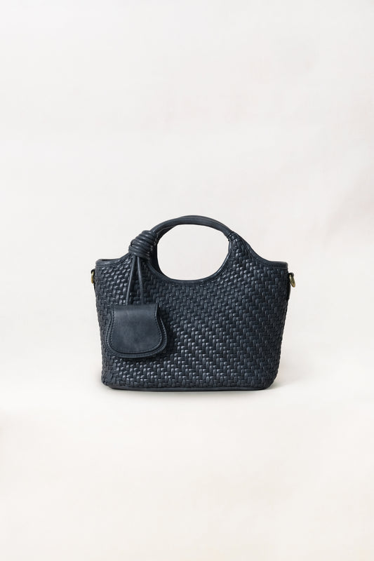 Artisan Sophia Basket Bag - Charcoal Black