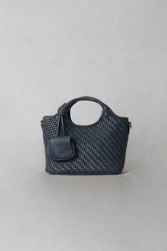 Artisan Sophia Basket Bag - Charcoal Black