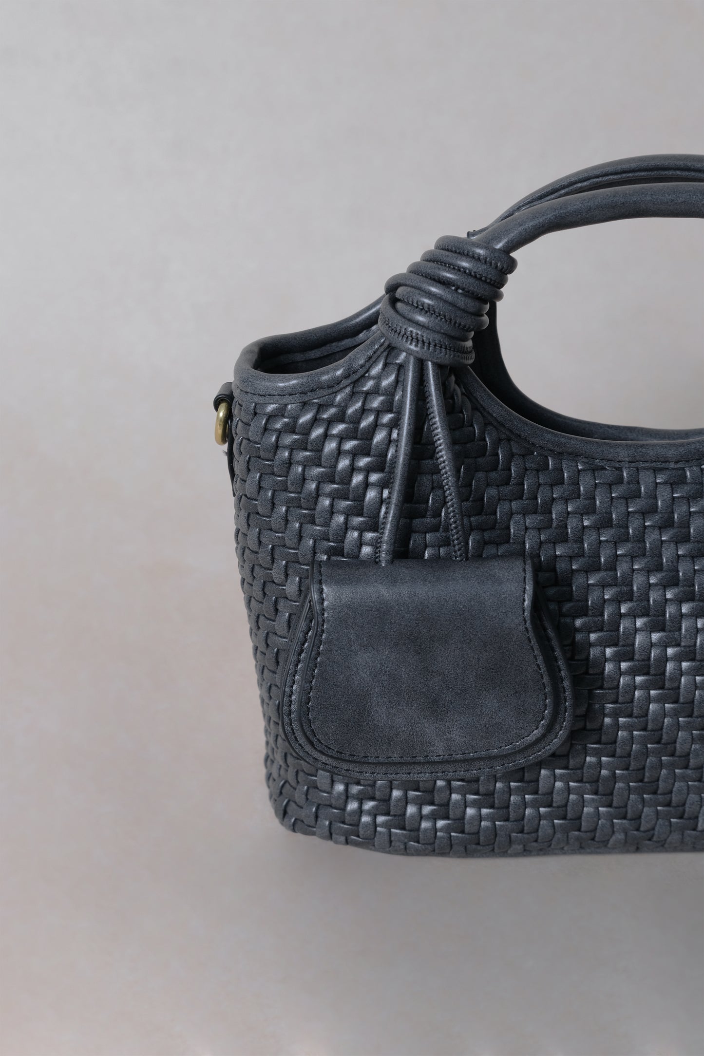 Artisan Sophia Basket Bag - Charcoal Black