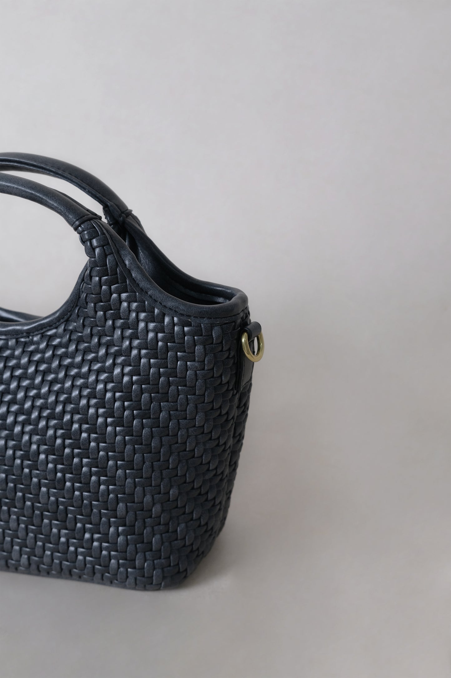 Artisan Sophia Basket Bag - Charcoal Black