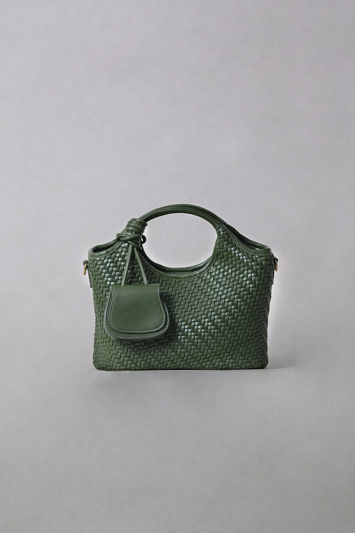 Artisan Sophia Basket Bag - Jade Green