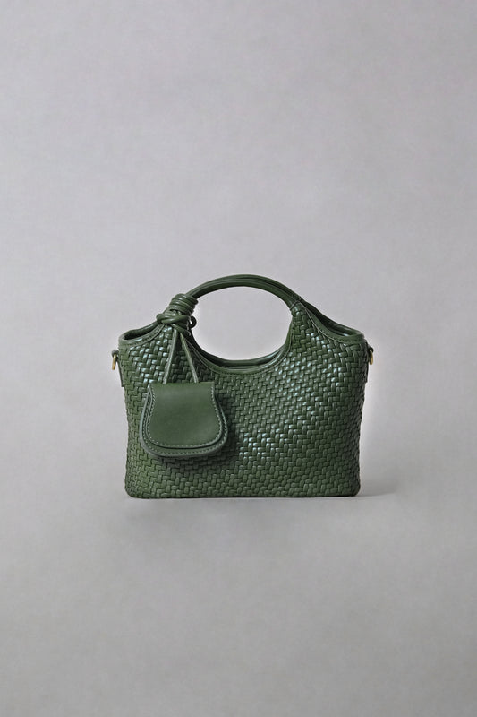 Artisan Sophia Basket Bag - Jade Green