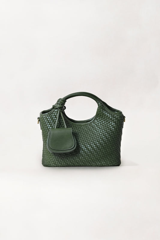 Artisan Sophia Basket Bag - Jade Green