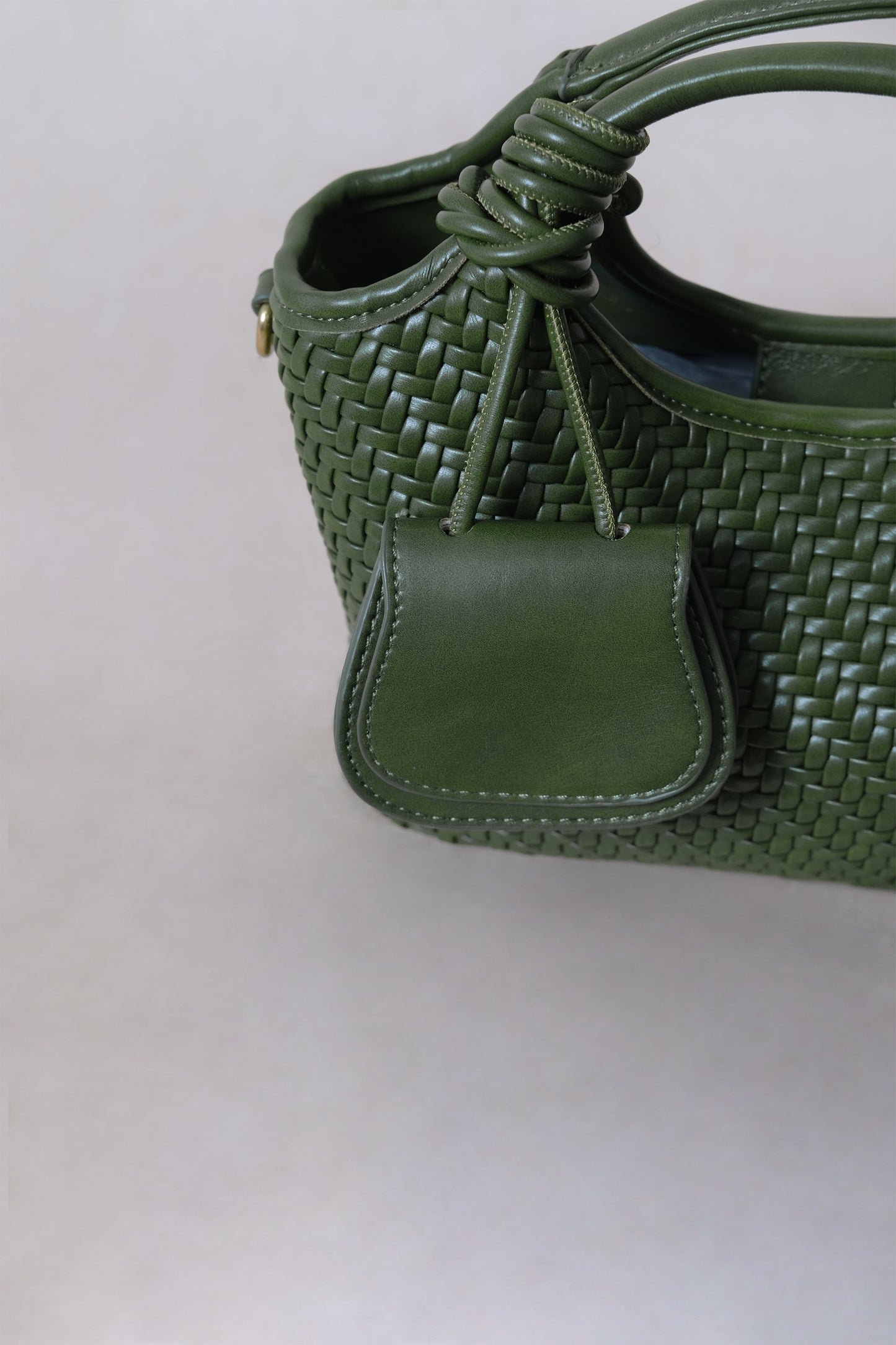 Artisan Sophia Basket Bag - Jade Green