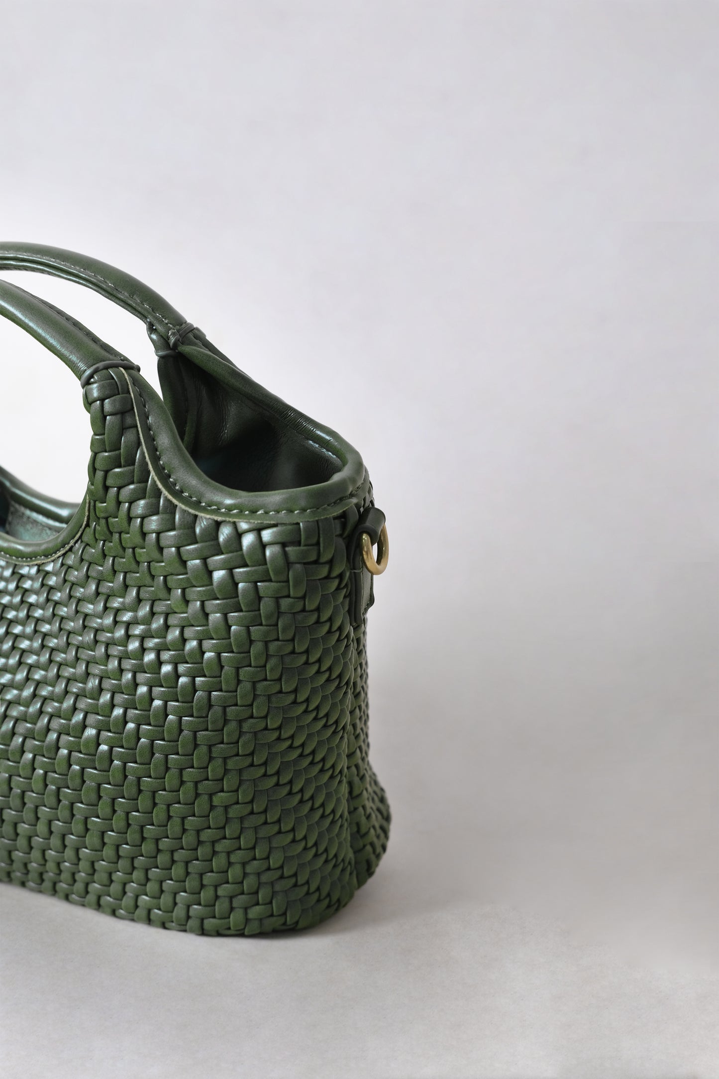 Artisan Sophia Basket Bag - Jade Green